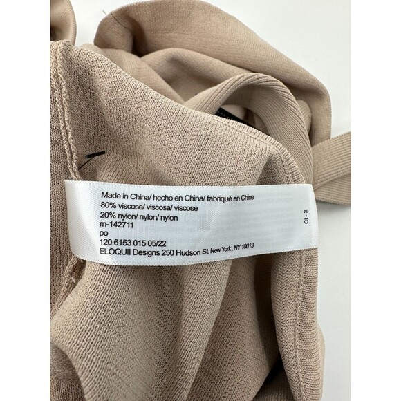 Eloquii Tie Waist Midi Skirt Plus Size 18/20 Oxford Tan Knit Bodycon High Waist - Picture 8 of 12